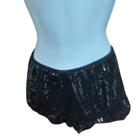 Black Sequined Shorts Size Small - Picture 1 of 5